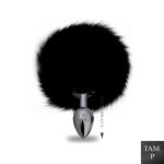 Plug de Metal PomPom Escuro Hard (HA115-ST607) - Preto