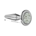 Plug de Metal Iupi Com Pedras Cravejadas (HA133) - Cromado