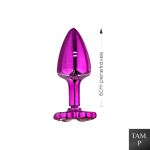 Plug de Metal P Com Pedra Variadas Trevo (HA137) - Rosa