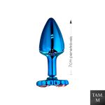 Plug de Metal M Com Pedra Variadas Trevo (HA139) - Azul