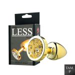Plug de Plástico P Less Dourado Com Pedras Cravejadas (HA143D) - Dourado