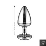 Plug de Plástico M Less Cromado Com Pedras Cravejadas (HA144C) - Pedra Lilás