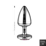 Plug de Plástico M Less Cromado Com Pedras Cravejadas (HA144C) - Pedra Rosa