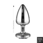 Plug Less G Cromado Com Pedras Cravejadas em Strass (HA155C) - Lilás
