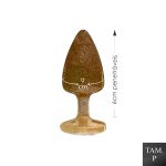 Plug de Plástico P Less Com Glitter (HA165) - Dourado