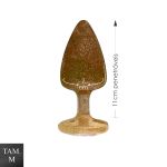 Plug de Plástico M Less Com Glitter (HA166) - Dourado