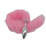 Plug de Plástico G Less Cromado Com Cauda (HA170C) - Rosa