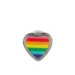 Plug Metálico Pride Coração (HA181). - Cromado