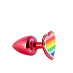 Plug Metálico Pride Coração (HA181). - Vermelho