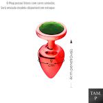 Plug de Plástico P Com Pedras Variadas (HA191) - Vermelho