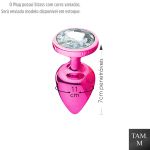 Plug de Plástico M Less Com Pedras Variadas (HA192) - Rosa