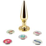Plug Metálico Slim Personalitté (HA188). - Dourado