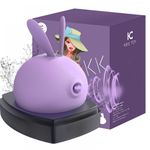*Massageador Com 3 Modos de Sucção Miss KK (KT018) - Roxo