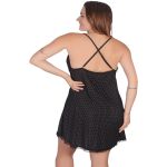 *Camisola Britney Plus Size (LK99950-LK9950) - Preto c/ Branco