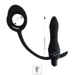 Plug Silicone Com Anel Peniano e Vibro (MPA1251) - Preto