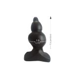 Plug Silicone 3 Esferas 11cm - (P5953) - Preto
