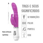 Vibrador Ponto G Recarregavél VP (PG015R) - Roxo