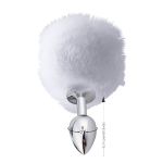 Plug Metálico P Com PomPom VP (PL012P) - Branco
