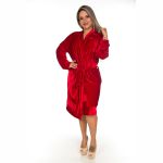*Roupão Veludo (PS8357) - Vermelho