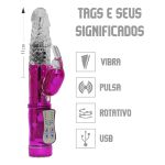 Vibrador Rotativo Recarregável Jack Rabbit VP (RT002R-ST348) - Rosa