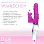 *Vibrador Rotativo Auto Aquecimento Recarregével VP (RT015-14566) - Roxo