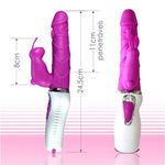 *Vibrador Rotativo Auto Aquecimento Recarregével VP (RT015-14566) - Roxo