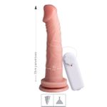 Prótese 18x15cm Com Vibro e Ventosa- (SSV018V) - Bege