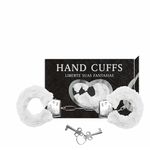 *Algema em Metal Com Pelucia Hand Cuffs VP (AL001-ST192) - Branco
