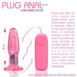 *Plug Com Vibro 9X10cm SI (5142-ST215) - Rosa