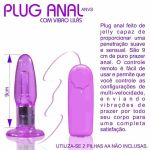*Plug Com Vibro 9X10cm SI (5142-ST215) - Lilás