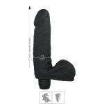 Prótese 15x13cm Com Vibro e Escroto John Upper (UP84-ST786) - Preto