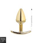 Plug Metálico P Anatômico (HA138). - Dourado