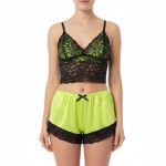 *Baby Doll Ivete Íntima Delas (ID897-ST861). - Verde Neon