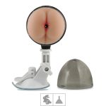 *Masturbador Duplo Com Ventosa Double Pump SI (6508) - Vagina e Ânus