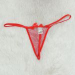 *Calcinha Pua (CF622) - Vermelho C/ Branco