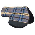 Manta Meia Aba Xadrez Azul - Preto