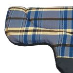 Manta Meia Aba Xadrez Azul - Preto