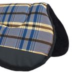 Manta Meia Aba Xadrez Azul - Preto
