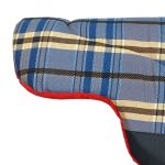 Manta Meia Aba Xadrez Azul - Vermelho