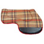 Manta Meia Aba Xadrez Cardife - Vermelho