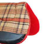 Manta Meia Aba Xadrez Cardife - Vermelho