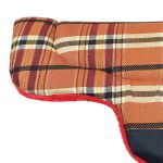 Manta Meia Aba Xadrez Laranja - Vermelho