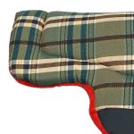 Manta Meia Aba Xadrez Verde - Vermelho