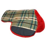 Manta Meia Aba Xadrez Verde - Vermelho
