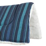 Manta Quarto De Milha Xadrez Azul Claro e Branco