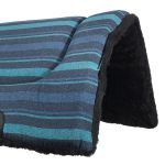 Manta Quarto De Milha Xadrez Azul Claro e Preto