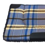 Manta Quarto De Milha Xadrez Azul e Preto