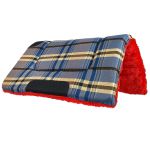 Manta Quarto De Milha Xadrez Azul e Vermelho