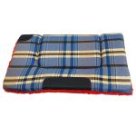 Manta Quarto De Milha Xadrez Azul e Vermelho