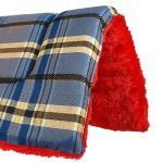 Manta Quarto De Milha Xadrez Azul e Vermelho